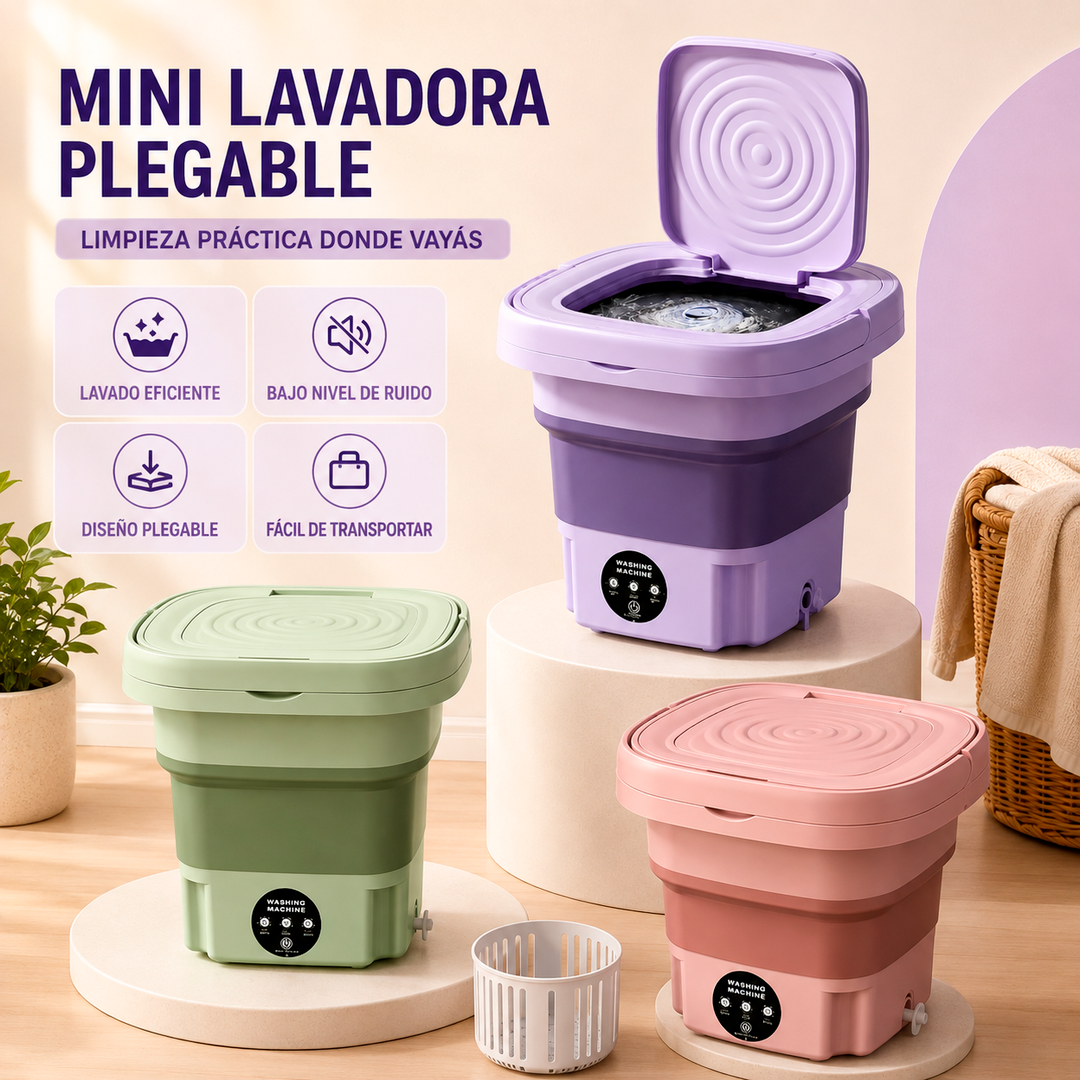 Mini Lavadora Plegable Portátil