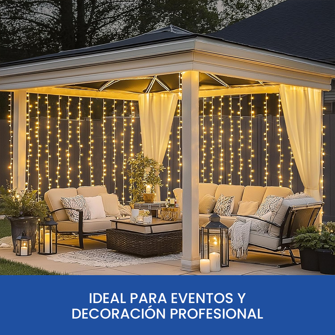 Cortina de Luz LED Navideña