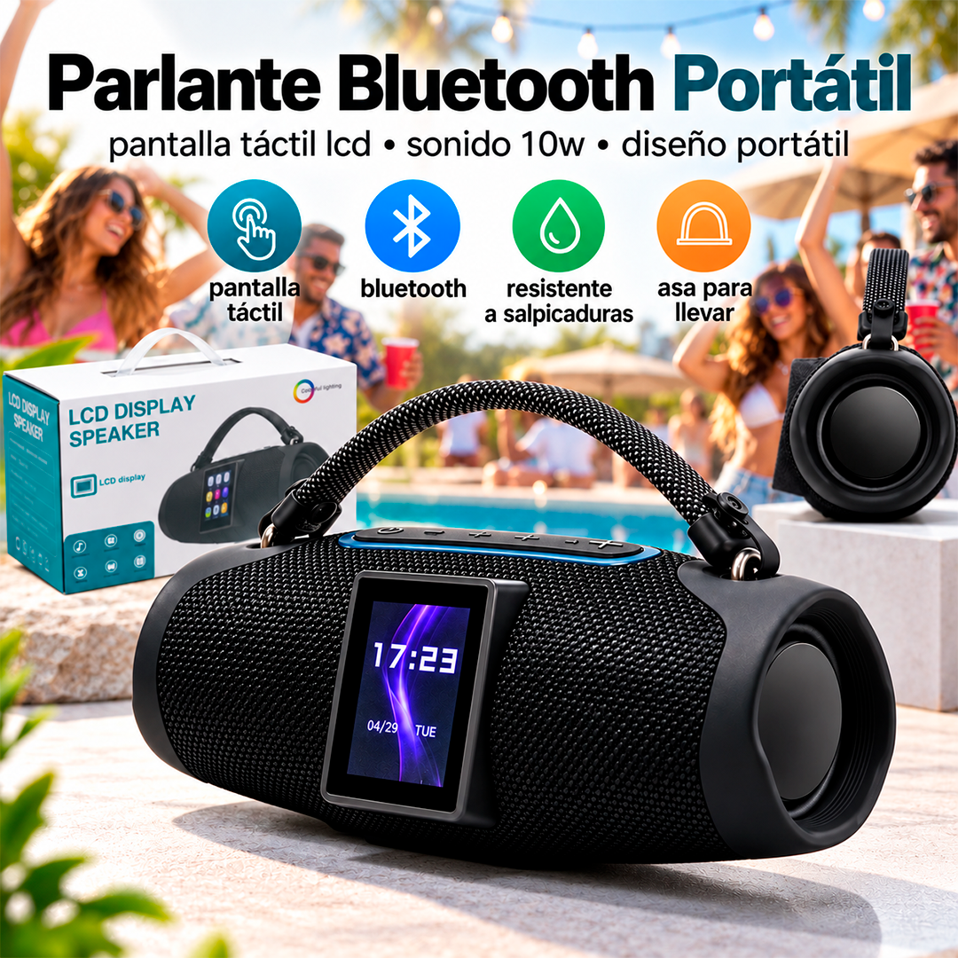 Bocina Bluetooth Con Pantalla Táctil