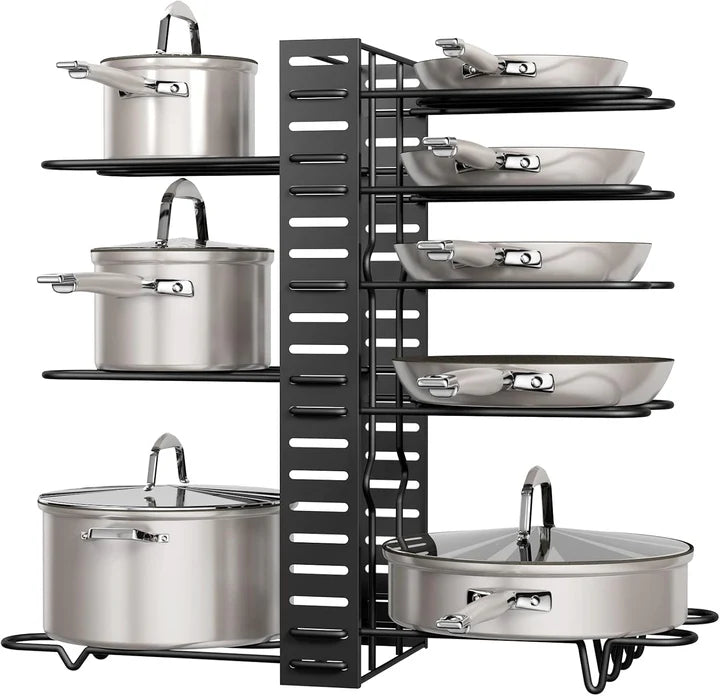 Organizador Ajustable para Ollas, Tapas y Sartenes