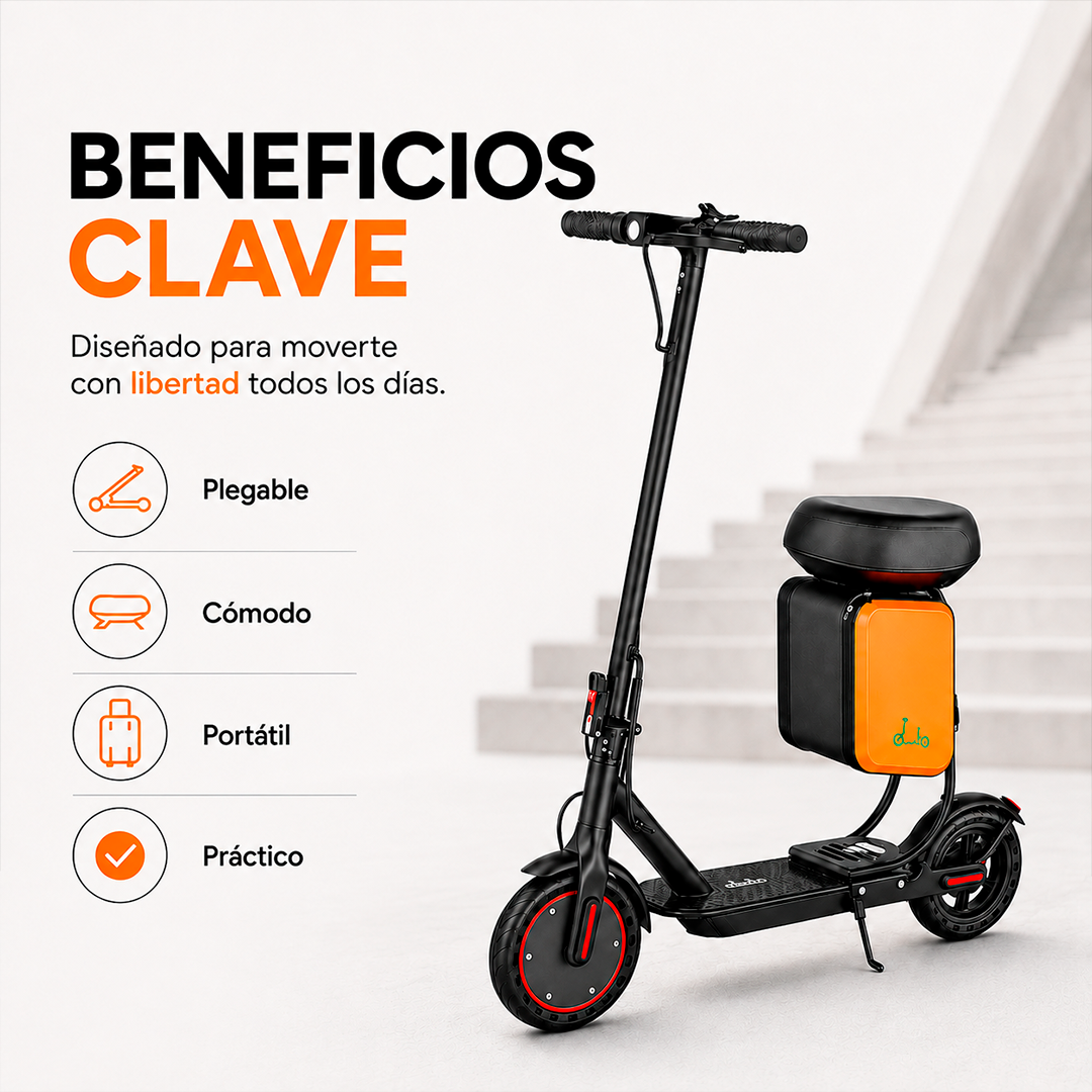 Scooter Eléctrico con Maleta