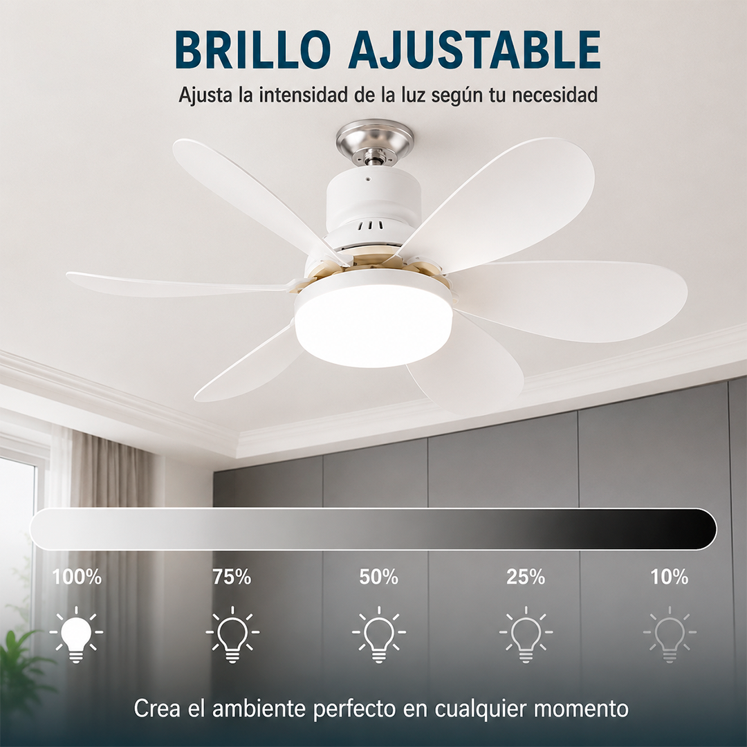 Ventilador de Techo con Luz LED 2 en 1